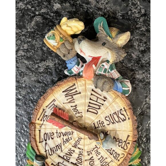 Enesco Moose Creek Crossing “Fishing Fibs” 2001 Wall Plaque #101177 - Picture 3 of 5